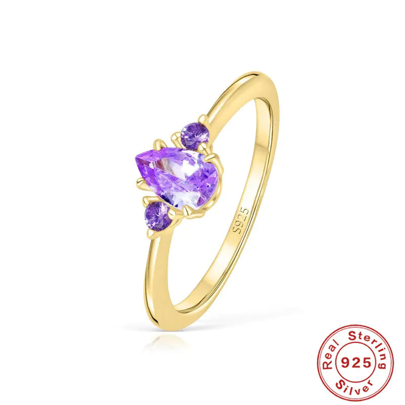 S925 Sterling Silver Luxury Diamond Crystal Ring