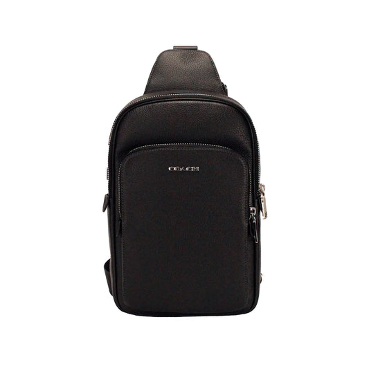 Coach Ethan Black Leather Sling Pack Shoulder Bag