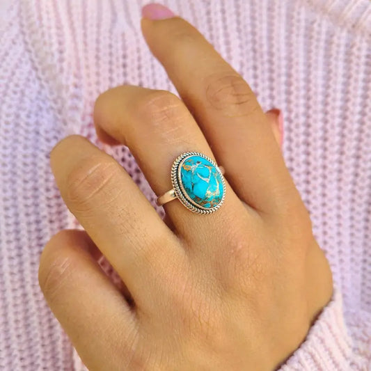 Vintage Turquoise Statement Ring for Women